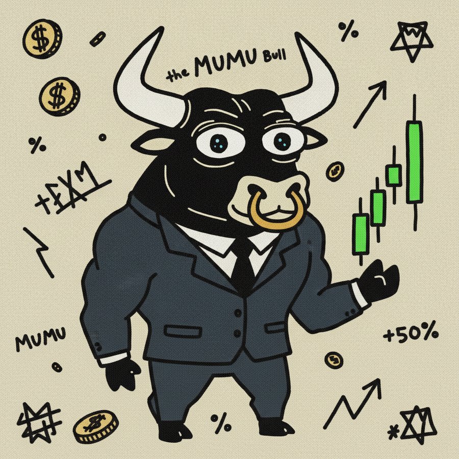 Mumu bull in a suit with candles